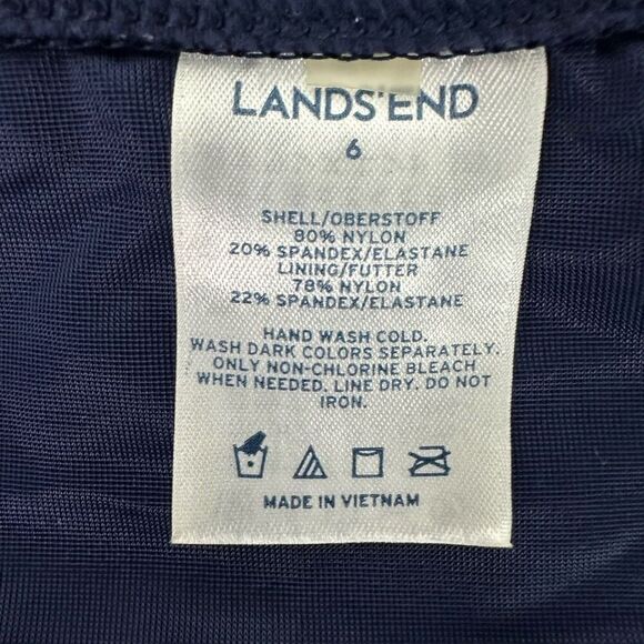 Lands’ End Black Tummy Control Ultra High Waist Modest Swim Skirt size 12 - Picture 7 of 8